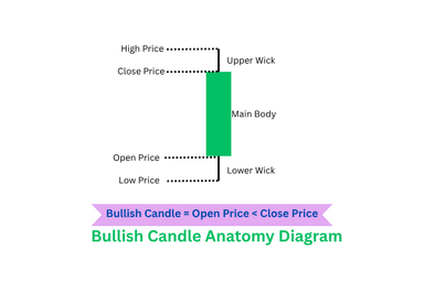 Bullish Candle Anatomy: How to Read a Bullish Candlestick (With Chart Examples)
